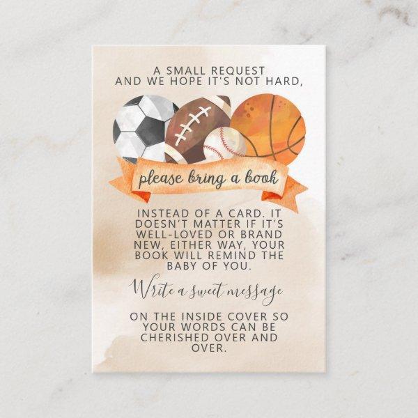 Sports Balls Books for Baby Request Insert Card
