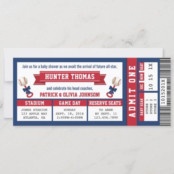 Sports Ticket , Blue, Red