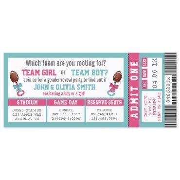 Sports Ticket Gender Reveal , Football