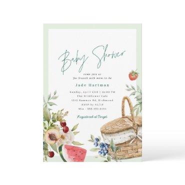 Spring Picnic | Neutral Green Baby Shower Brunch