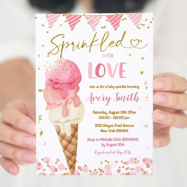 Sprinkled With Love Pink Ice Cream