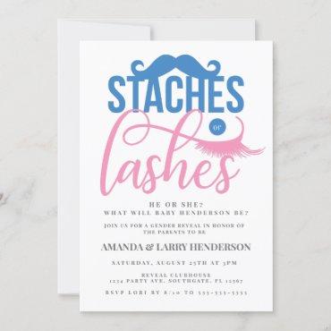 Staches or Lashes Gender Reveal