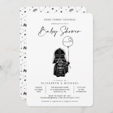 Star Wars | Darth Vader Balloon Baby Shower Invitation