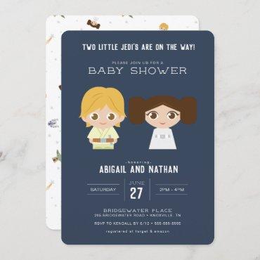 Star Wars | Luke & Leia Twins Baby Shower Invitation