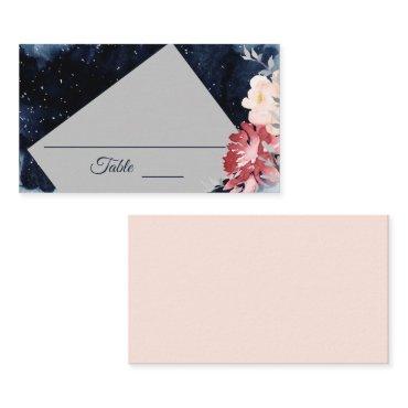 Starry Night Floral Wedding Place Card