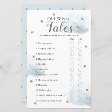 Stars & Clouds Old Wives' Tales Baby Shower Game