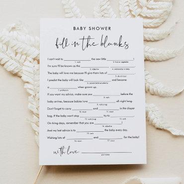 STELLA Baby Shower Libs, Fill in the Blank Game