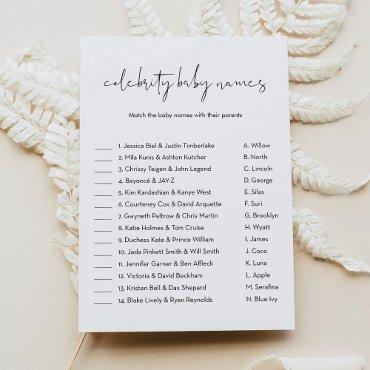 STELLA Celebrity Baby Name Baby Shower Game
