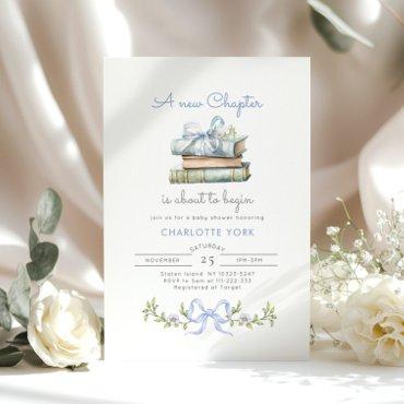 Storybook Blue Bow New Chapter Baby boy Shower