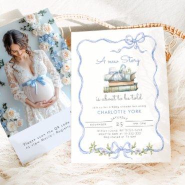 Storybook Blue Bow QR rsvp