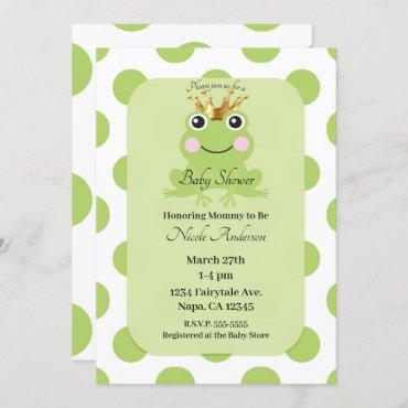 Storybook Fairy Tale Frog Prince Baby Shower Invitation