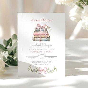 Storybook New Chapter Bow Baby girl shower