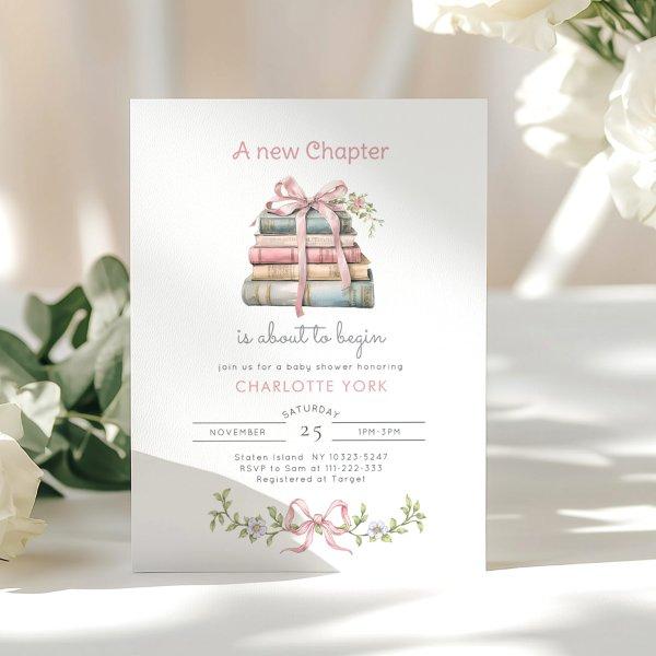 Storybook New Chapter Bow Baby girl shower