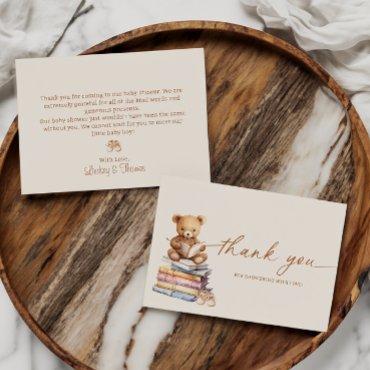 Storybook Teddy Bear Baby Shower Thank You Card