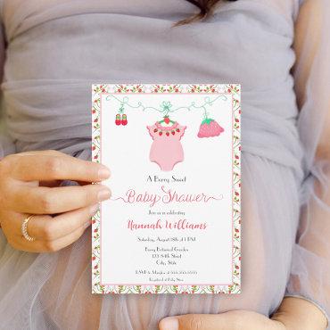 Strawberry Baby Outfit With Pattern