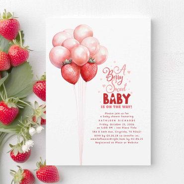 Strawberry Balloons Berry Sweet Baby Shower