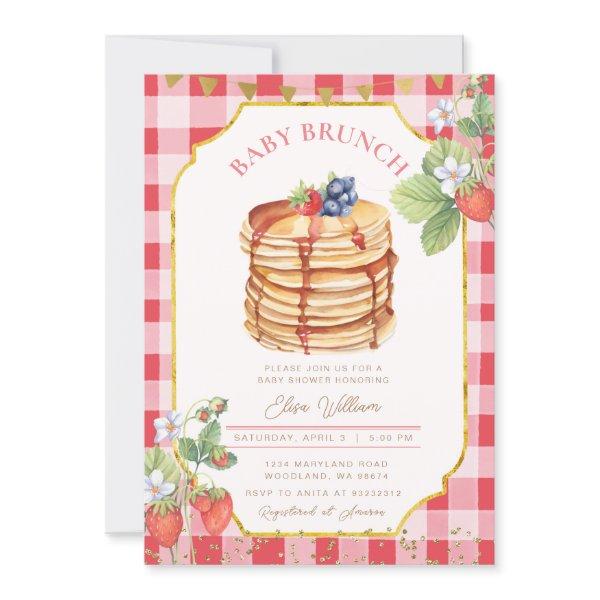 Strawberry Pancake Baby Shower Brunch