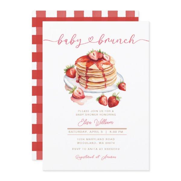 Strawberry Summer Pancake Baby Brunch Baby Shower