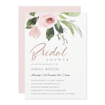SUBTLE COLOR WASH BLUSH PINK FLORAL BRIDAL SHOWER