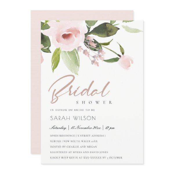 SUBTLE COLOR WASH BLUSH PINK FLORAL BRIDAL SHOWER