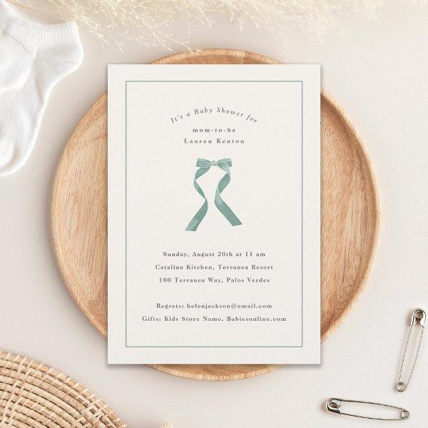 Subtle Sage Green Bow Classic
