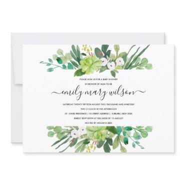 SUCCULENT FOLIAGE WREATH WATERCOLOR