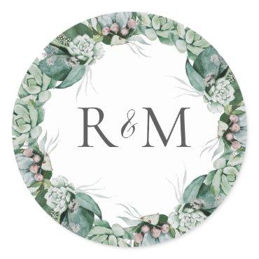 Succulent Greenery | Monogram Envelope Seals