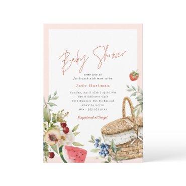Summer Picnic | Cute Pink Girly Baby Shower Brunch