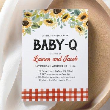 Sunflower Baby Q Rustic Couples