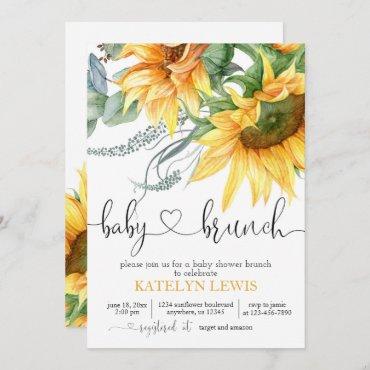 Sunflower Baby Shower Brunch Invitation