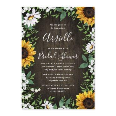 Sunflower Rustic Country Floral Bridal Shower