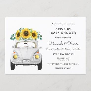Sunflower White Car Drive By