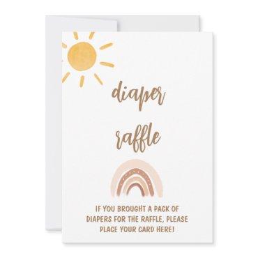 Sunshine Baby Shower diaper raffle Card