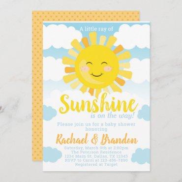 Sunshine Baby Shower Invitation Invite