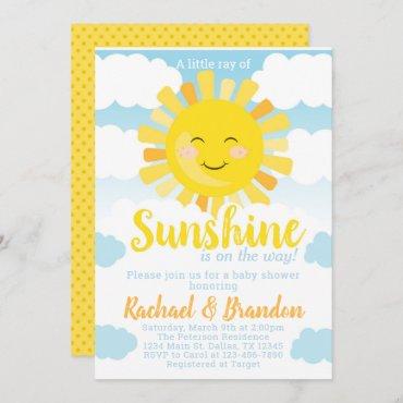 Sunshine Baby Shower Invitation Invite