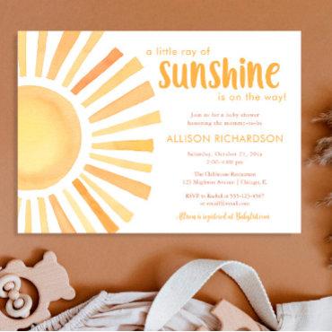 Sunshine gender neutral muted tones baby shower in