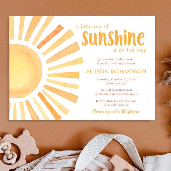 Sunshine gender neutral muted tones baby shower in