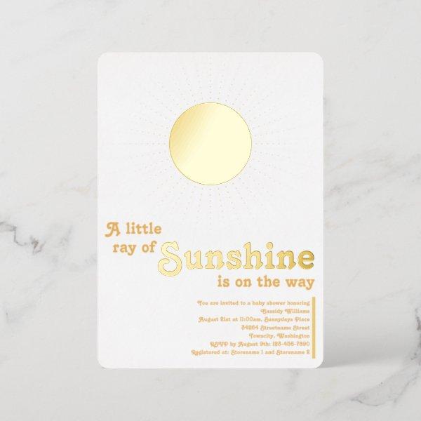 Sunshine White Gold Sun Baby Shower Foil