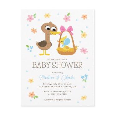 Super Simple | 5 Little Ducks Boy Baby Shower Postcard