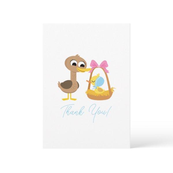 Super Simple | 5 Little Ducks Boy Baby Shower Thank You Card