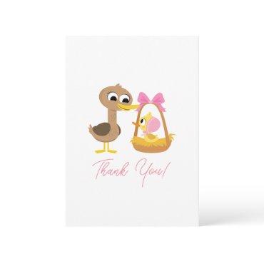 Super Simple | 5 Little Ducks Girl Baby Shower Thank You Card