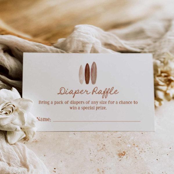 Surfing Baby Shower Diaper Game Ticket Enclosure Card