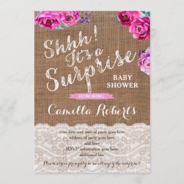 Surprise Baby Shower or Party Invitation Cards