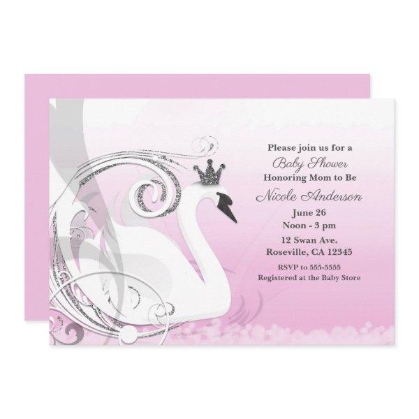 Swan Princess Silver White Pink