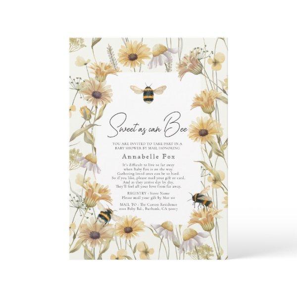 Sweet as can Bee Chamomile Baby Shower by Mail