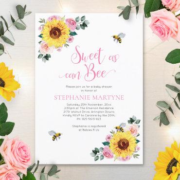 Sweet As Can Bee Sunflower Pink