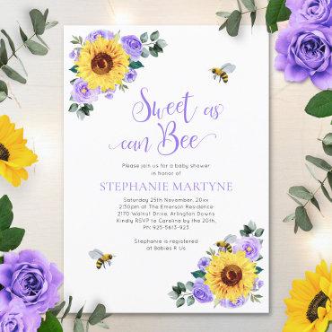 Sweet As Can Bee Sunflower Purple