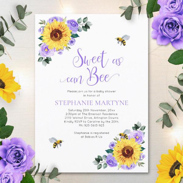 Sweet As Can Bee Sunflower Purple