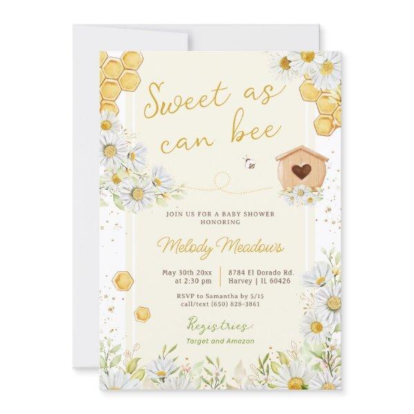 Sweet As Can Bee Sweet Yellow Summer Spring Baby