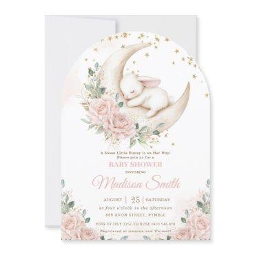 Sweet Bunny Pink Blush Floral Baby Shower Arch